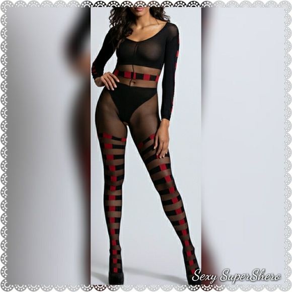 Fabulous Fantasy Bodystocking Open Crtch Lingerie - Picture 3 of 8